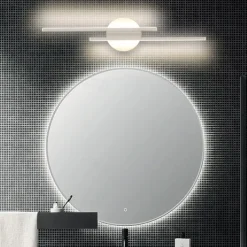 Vanity Light LED Mirror Front Lamp Waterproof IP20 71cm LED Bathroom Lights Over Mirror Black/White Wall Lighting Fixtures for Bathroom Bedroom Living Room Cabinet 110-240V