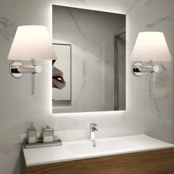 Vanity Light LED Mirror Front Lamp Waterproof IP20 Iron Fabric LED Bathroom Lights Over Mirror Black Wall Lighting Fixtures for Bathroom Bedroom Living Room Cabinet