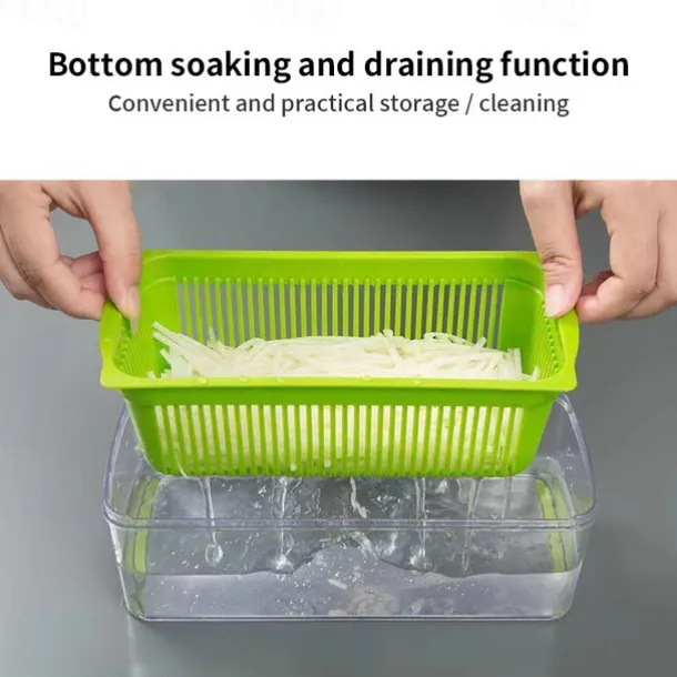 Vegetable Chopper 16 in 1Multifunctional Food Chopper Kitchen Vegetable Slicer Dicer Cutter Veggie Chopper With 8 Blades Carrot Chopper with Container