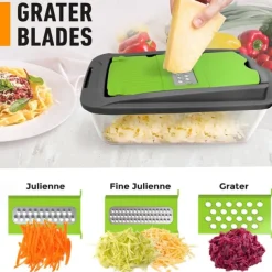 Vegetable Slicer Onion Mincer Chopper Vegetable Chopper Cutter Dicer Egg Slicer with Container Multi-Functional Vegetable Cutter