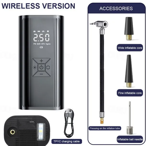 Vehicle-mounted Inflator Pump Automobile Car Small Portable Tire Multifunctional Inflator Electric Inflator Automobile