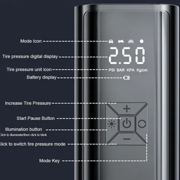 Vehicle-mounted Inflator Pump Automobile Car Small Portable Tire Multifunctional Inflator Electric Inflator Automobile