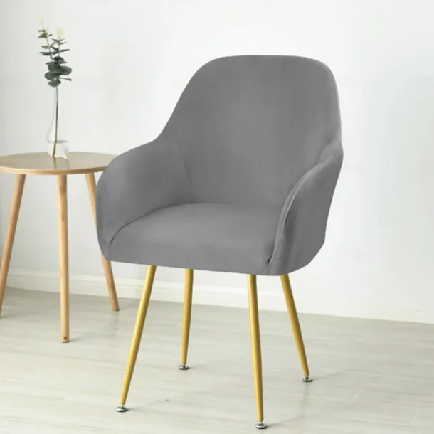 Velvet Stretch Wingback Chair Cover Burgundy Slipcover Wing Chair Cover,Reusable Protector Cover for Dining Room Home DecorWashable