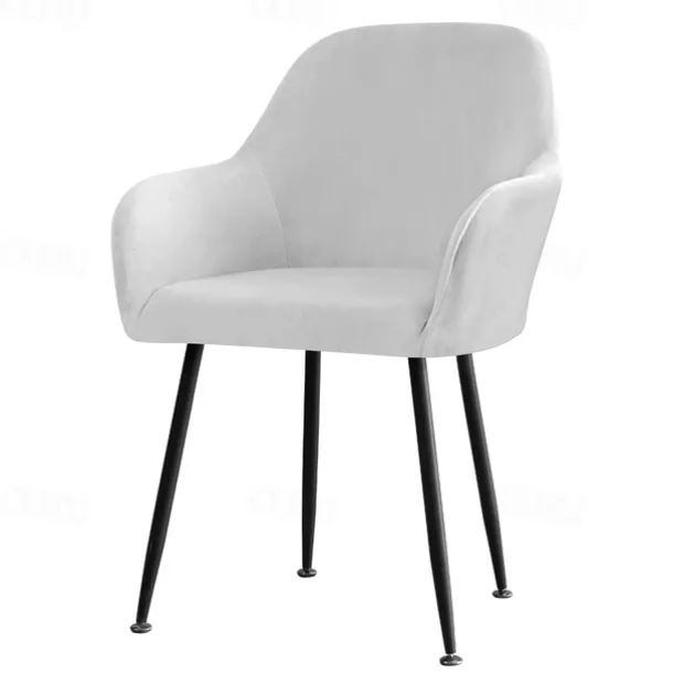 Velvet Stretch Wingback Chair Cover Burgundy Slipcover Wing Chair Cover,Reusable Protector Cover for Dining Room Home DecorWashable