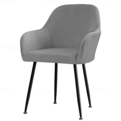 Velvet Stretch Wingback Chair Cover Burgundy Slipcover Wing Chair Cover,Reusable Protector Cover for Dining Room Home DecorWashable