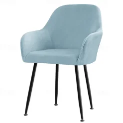 Velvet Stretch Wingback Chair Cover Burgundy Slipcover Wing Chair Cover,Reusable Protector Cover for Dining Room Home DecorWashable