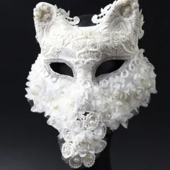 Venice Carnival Cat Mask Black Masquerade Graduation Party Accessories Women Elegant Halloween Cosplay Masks