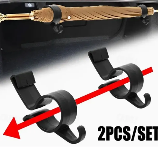 Versatile Car Trunk Umbrella Holder Durable Plastic Hook for Easy Storage & Organization Umbrella & Towel Holder