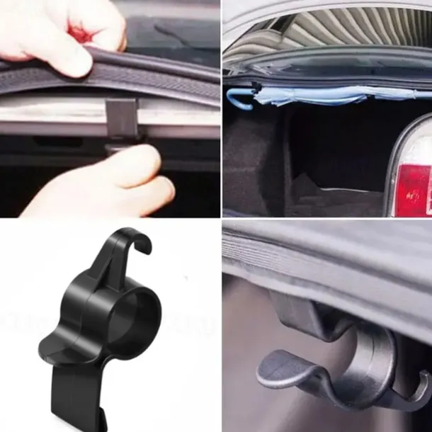 Versatile Car Trunk Umbrella Holder Durable Plastic Hook for Easy Storage & Organization Umbrella & Towel Holder
