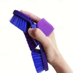 Versatile Soft Bristle Horse Brush - Bendable, Multi-Angle Grooming Tool for Horses, Cows - Ideal for Bathing and Cleaning
