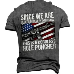 Veterans Day Men's Patriot Patriotic Veteran Graphic Flag Letter T shirt Slogan T Shirts Short Sleeve T shirt 3D Print Crew Neck Shirt Vintage Fashion Designer Outdoor Casual Daily Black Army Green