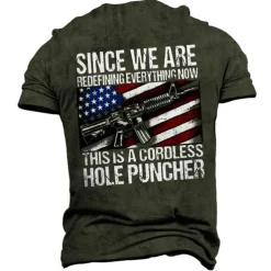 Veterans Day Men's Patriot Patriotic Veteran Graphic Flag Letter T shirt Slogan T Shirts Short Sleeve T shirt 3D Print Crew Neck Shirt Vintage Fashion Designer Outdoor Casual Daily Black Army Green