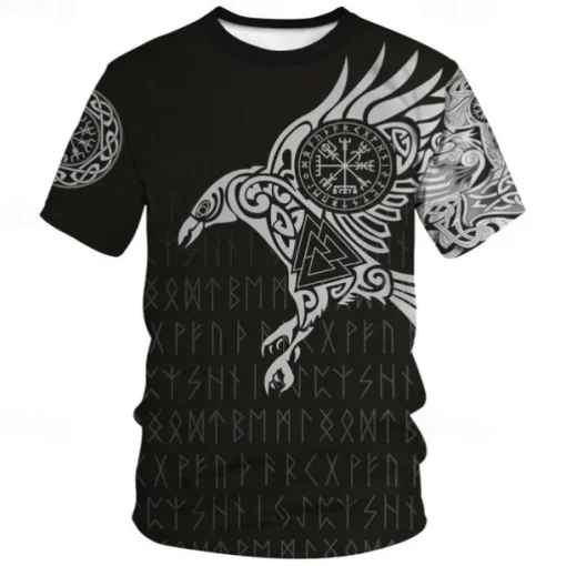 Viking Tattoo T-shirt Print 3D Graphic For Men's Adults' Carnival Masquerade 3D Print Casual Daily