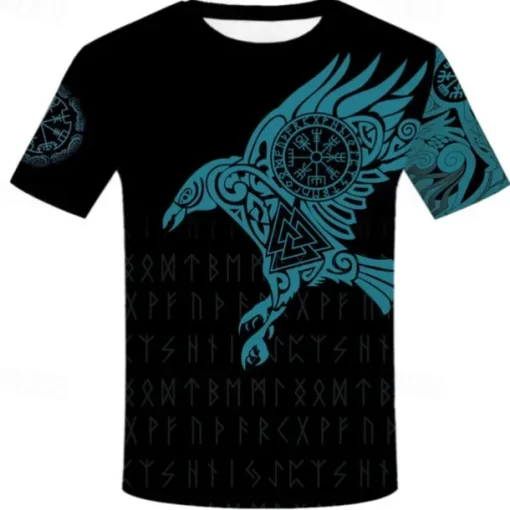 Viking Tattoo T-shirt Print 3D Graphic For Men's Adults' Carnival Masquerade 3D Print Casual Daily