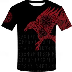 Viking Tattoo T-shirt Print 3D Graphic For Men's Adults' Carnival Masquerade 3D Print Casual Daily