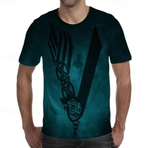 Viking Tattoo T-shirt Print 3D Graphic For Men's Adults' Carnival Masquerade 3D Print Casual Daily