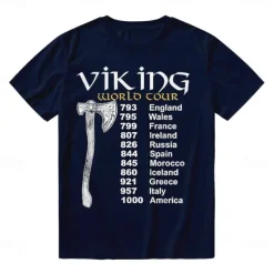 Viking T-shirt Pattern Graphic For Men's Adults' Halloween Carnival Masquerade Hot Stamping Casual Daily