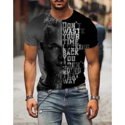 viking Viking Cosplay Costume T-shirt Print 3D Classic Street Style For Couple's Men's Women's Adults' 3D Print Street Daily Wear