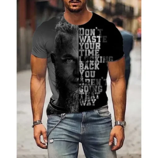 viking Viking Cosplay Costume T-shirt Print 3D Classic Street Style For Couple's Men's Women's Adults' 3D Print Street Daily Wear