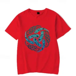 Vikings Warriors T-shirt Anime Classic Street Style For Couple's Men's Women's Adults' Hot Stamping Casual Daily