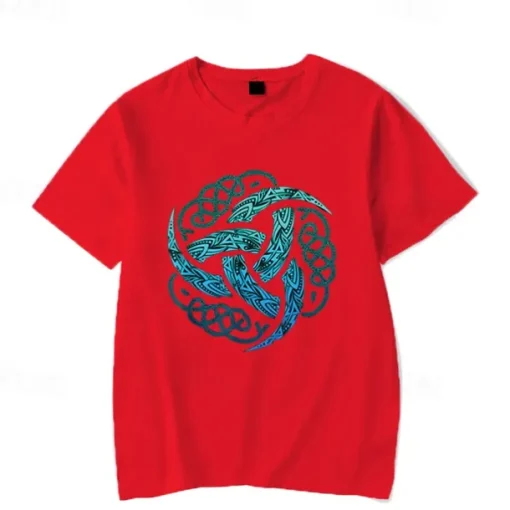 Vikings Warriors T-shirt Anime Classic Street Style For Couple's Men's Women's Adults' Hot Stamping Casual Daily