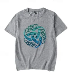 Vikings Warriors T-shirt Anime Classic Street Style For Couple's Men's Women's Adults' Hot Stamping Casual Daily
