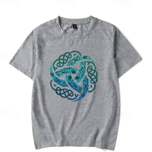 Vikings Warriors T-shirt Anime Classic Street Style For Couple's Men's Women's Adults' Hot Stamping Casual Daily