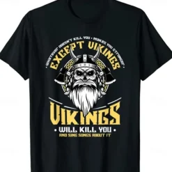 Vikings Warriors T-shirt Anime Classic Street Style For Couple's Men's Women's Adults' Hot Stamping Casual Daily