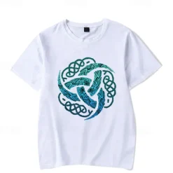 Vikings Warriors T-shirt Anime Classic Street Style For Couple's Men's Women's Adults' Hot Stamping Casual Daily