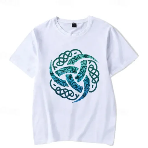 Vikings Warriors T-shirt Anime Classic Street Style For Couple's Men's Women's Adults' Hot Stamping Casual Daily
