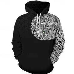 Vikings Warriors Viking Tattoo Hoodie Cartoon Manga Anime 3D Front Pocket Graphic For Couple's Men's Women's Adults' 3D Print Casual Daily