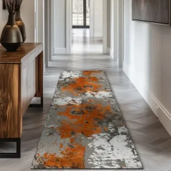 Vintage Boho Shaggy Hallway Runner Rug Soft, Non-Slip Washable Entryway Mat, Farmhouse Kitchen, Bathroom, Bedroom Area Carpet