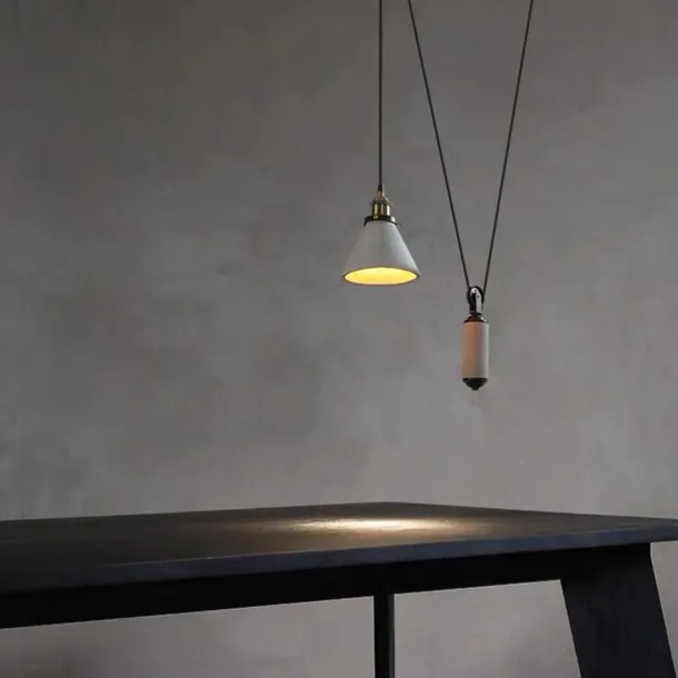 Vintage Edison Ceiling Pendant Light Height Adjustable Cable E27 Industrial Pulley Lighting Island Lamp