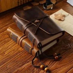 Vintage Leather Journal, Retro Leather bound Notebook, Handmade Writing Notebook Business/Travel