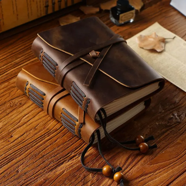 Vintage Leather Journal, Retro Leather bound Notebook, Handmade Writing Notebook Business/Travel
