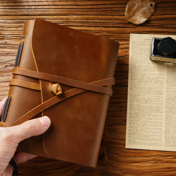Vintage Leather Journal, Retro Leather bound Notebook, Handmade Writing Notebook Business/Travel