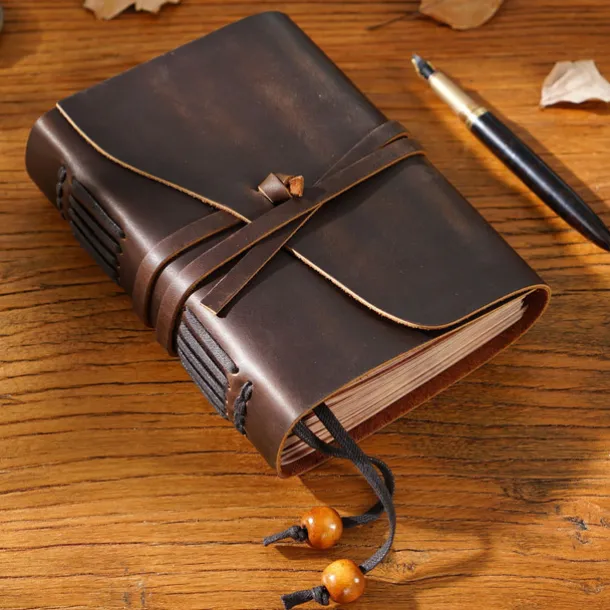 Vintage Leather Journal, Retro Leather bound Notebook, Handmade Writing Notebook Business/Travel