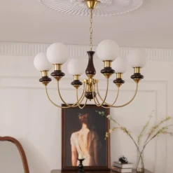 Vintage Living Room Hanging Lamps for Ceiling Magic Beans Pendant Light Luxury Shop Villa Chandelier Loft Room Decor Home Lustre 3/6/8-Light 85-265V