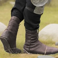 Vintage Medieval Renaissance Shoes Flat Jazz Boots Turn Shoes Pirate Viking Ranger Archery Solid Colored Fancy Dress Men's Women's Unisex Celtic Pirate Fantasy Halloween Carnival Masquerade