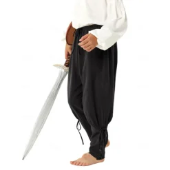 Vintage Medieval Renaissance Shorts Pirate Pants Crusader Ranger Solid Color Fancy Dress Boys' Pirate Fantasy Masquerade Casual Daily Kid's Pants Summer