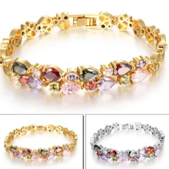 Vintage Style Heart Vintage Copper Bracelet Jewelry Golden For Wedding Party Street Gift