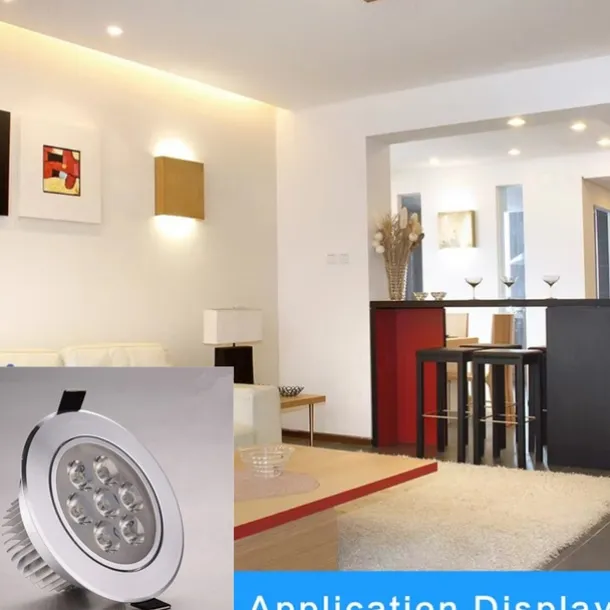 7W 7 LEDs Recessed LED Downlights Ceiling Lights, Warm White/Cold White, 85-265V for Home/Office Easy Install 1pc
