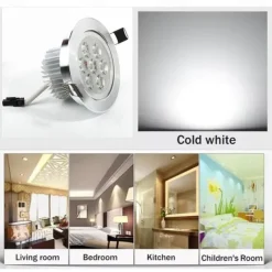 7W 7 LEDs Recessed LED Downlights Ceiling Lights, Warm White/Cold White, 85-265V for Home/Office Easy Install 1pc