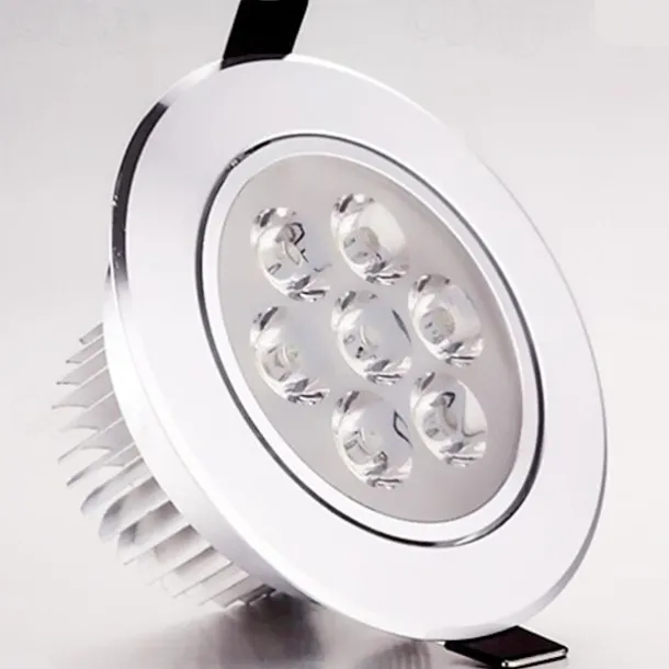 7W 7 LEDs Recessed LED Downlights Ceiling Lights, Warm White/Cold White, 85-265V for Home/Office Easy Install 1pc