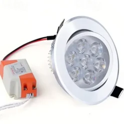 7W 7 LEDs Recessed LED Downlights Ceiling Lights, Warm White/Cold White, 85-265V for Home/Office Easy Install 1pc