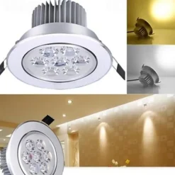 7W 7 LEDs Recessed LED Downlights Ceiling Lights, Warm White/Cold White, 85-265V for Home/Office Easy Install 1pc