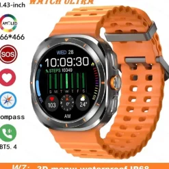 W7 AMOLED Smart Watch Ultra 7 Ai Dail 3D Menu SOS Compass Men Women Bluetooth Call Wireless Charging Sport Smartwatch