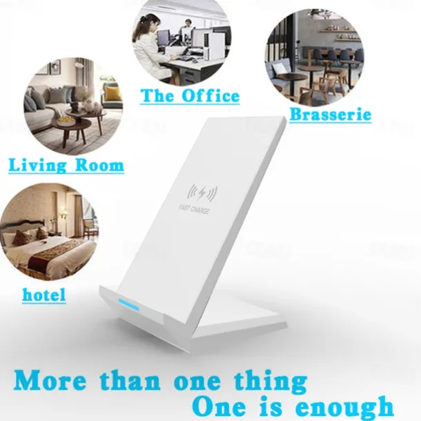 15W Fast Wireless Charger Qi Certified Wireless Charging Stand Compatible with iPhone 13/12/SE 2020/11/XS Max/XR/X Samsung Galaxy S22 S21 S20 S10 Note 20 and Qi Supported Phones