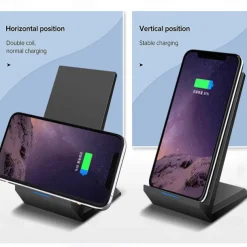 15W Fast Wireless Charger Qi Certified Wireless Charging Stand Compatible with iPhone 13/12/SE 2020/11/XS Max/XR/X Samsung Galaxy S22 S21 S20 S10 Note 20 and Qi Supported Phones
