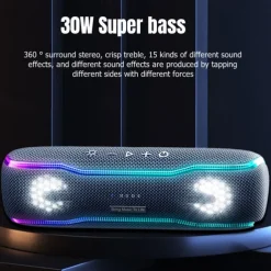 30W High-power Audio Portable Mini Wireless Blue Tooth Speakers Subwoofer for Outdoor IPX7 Waterproof Phone Computer